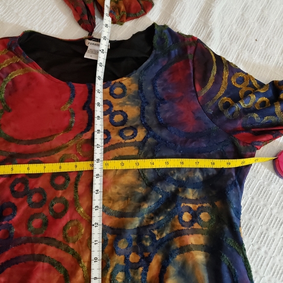 FERATELLI  rainbow tunic and scarf - Picture 4 of 6